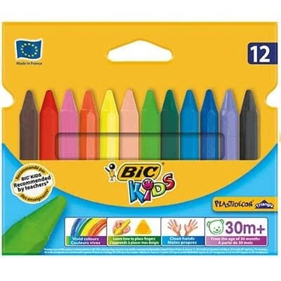 BIC ELLERİ KİRLETMEYEN ÜÇGEN PASTEL BOYA 12 RENK