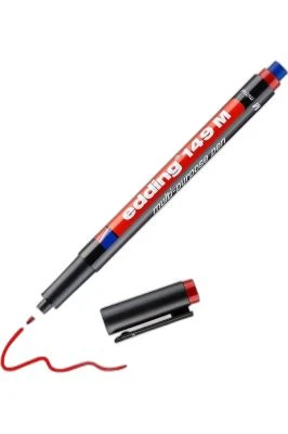 EDDİNG 149 M ÇOK AMAÇLI ASETAT KALEMİ SİLGİLİ SİYAH