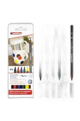 EDDİNG 4200 PORSELEN KALEMI 6LI SET- STANDART RENKLER (E-4200)