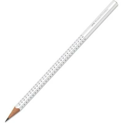 FABER-CASTELL PARLAK BEYAZ GRİP KURŞUN KALEM