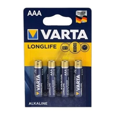 VARTA 4103 LONGLIFE ALKALIN AAA İNCE KALEM PIL 4'LÜ PAKET