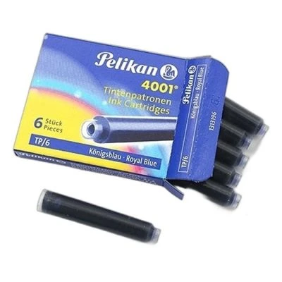 PELİKAN DOLMAKALEM KARTUŞU 4001 KÜÇÜK MAVİ 6LI