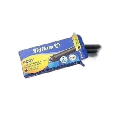 PELİKAN DOLMAKALEM KARTUŞU 4001 DEV SİYAH 5Lİ