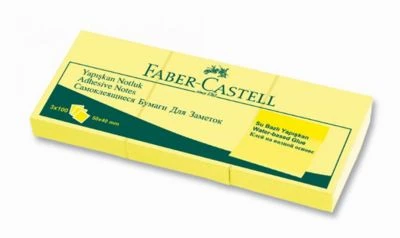 FABER-CASTELL YAPIŞKAN NOTLUK 50X40 3LÜ SARI