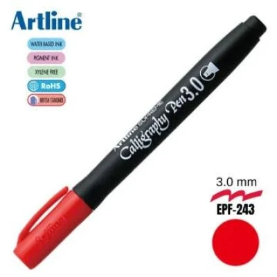 ARTLİNE SUPREME CALLİGRAPHY PEN 3.0 KALİGRAFİ KALEMİ UÇ 3,0MM KIRMIZI