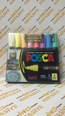 UNİ POSCA SU BAZLI MARKÖR SOFT 8 RENK