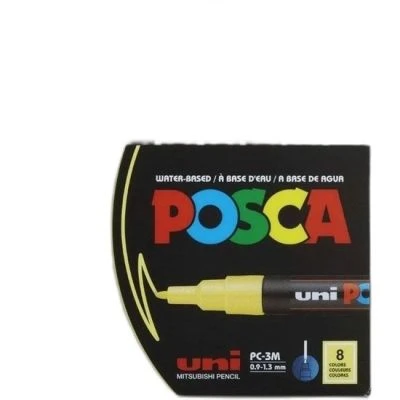 UNİ POSCA 0.9-1.3 SU BAZLI POSTER MARKÖRÜ SOFT RENK 8Lİ