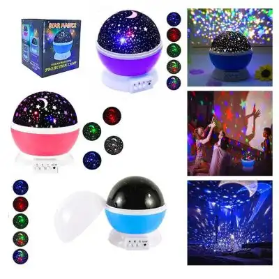 RENKLİ VE DÖNEN STAR MASTER PROJEKSİYON GECE LAMBASI KAPAKLI
