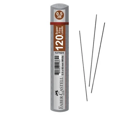 FABER GRIP MIN 0.5 SUPER FINE LEADS 120'Lİ GÜMÜŞ
