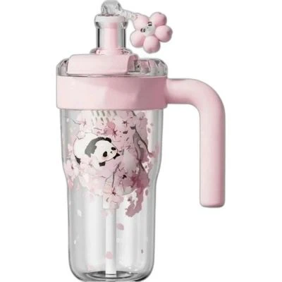 VAGONLİFE 860ML TRİTAN PANDA PEMBE SU MATARASI