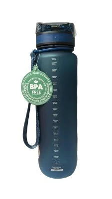 UZSPACE 1000 ML SOFT-TOUCH TRİTAN SU MATARASI PETROL MAVİSİ