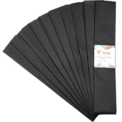 LİNO LÜX KRAPON KAĞIDI  (50X200 CM.) SİYAH