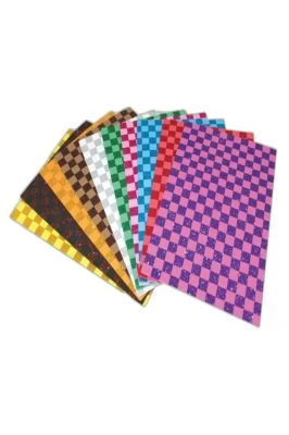 LİNO EL İŞİ KAĞIDI SİMLİ KARE DESENLİ 10 RENK 10'LU (20X30 CM.)