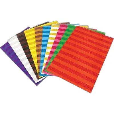 LİNO EL İŞİ KAĞIDI SİMLİ ÇİZGİ DESENLİ 10 RENK 10'LU (20X30 CM.)