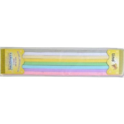 LİNO OLUKLU ŞERİT PASTEL RENK 8 RENK  (13X500 MM.)