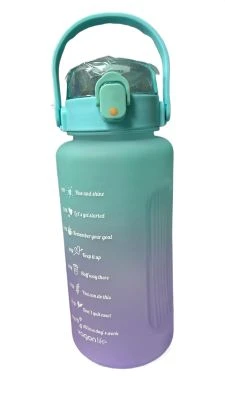 VAGONLİFE 2000 ML SOFT-TOUCH MOTİVASYON SU MATARASI MAVİ MOR