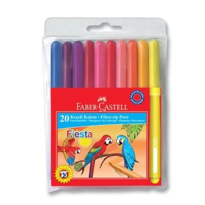 FABER-CASTELL FİESTA KEÇELİ KALEM 20Lİ