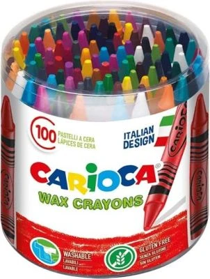 CARİOCA WAX MAXI YIKANABİLİR PASTEL BOYA KALEMİ 100'LÜ