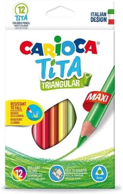 CARİOCA TİTA MAXI ÜÇGEN KURU BOYA KALEMİ 12'Lİ