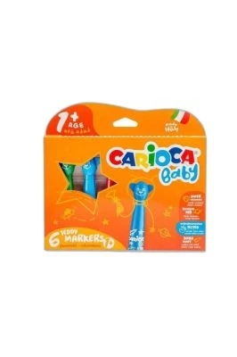 CARİOCA TEDDY JUMBO BEBEK SÜPER YIKANABİLİR KEÇELİ BOYA KALEMİ 6'LI 1+ YAŞ