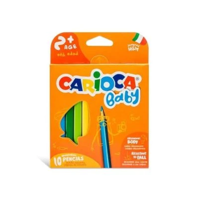 CARİOCA JUMBO BEBEK ÜÇGEN KURU BOYA KALEMİ 10'LU 2+ YAŞ