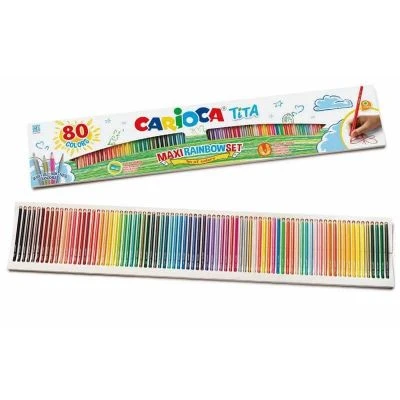 TİTA KURU BOYA KALEMİ MAXİ GÖKKUŞAĞI SET 80'Lİ