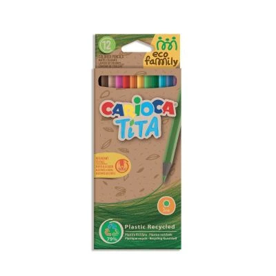 CARIOCA ECO FAMILY TİTA KURU BOYA KALEMİ 12'Lİ