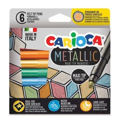 CARİOCA METALİK JUMBO KEÇELİ KALEM 6'LI