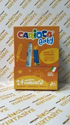 CARİOCA JUMBO BEBEK YIKANABİLİR KEÇELİ BOYA KALEMİ 24'LÜ 2+ YAŞ