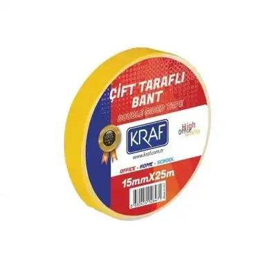 KRAF ÇİFT TARAFLI BANT 15MM X 25M 2515G
