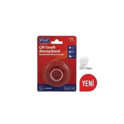 KRAF MONTAJ BANDI ÇİFT TARAFLI İÇ MEKAN 19MMX 1,5M 2530G