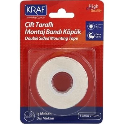 KRAF MONTAJ BANDI ÇİFT TARAFLI 15MMX1,9M 2510G