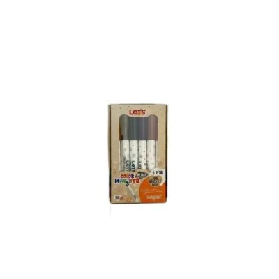 LETS 6 METALİK RENK JUMBO KEÇELİ KALEM