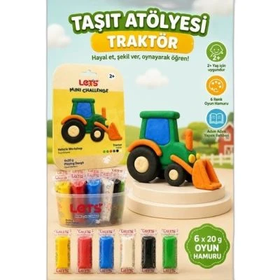LETS OYUN HAMURU TAŞIT ATÖLYESİ TRAKTÖR 6 RENK 120G