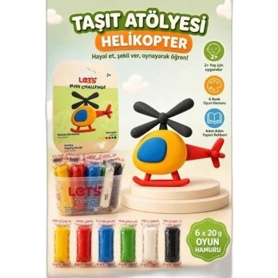 LETS OYUN HAMURU TAŞIT ATÖLYESİ HELİKOPTER 6 RENK 120G