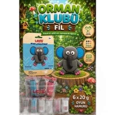 LETS OYUN HAMURU ORMAN KULÜBÜ FİL 6 RENK 120G