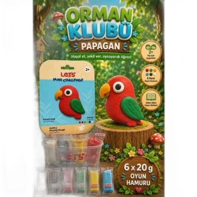 LETS OYUN HAMURU ORMAN KULÜBÜ PAPAĞAN 6 RENK 120G