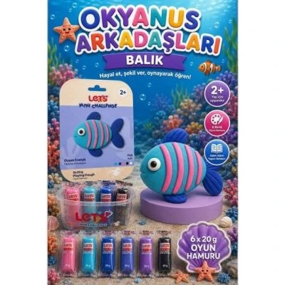 LETS OYUN HAMURU OKYANUS ARKADAŞLARI BALIK 6 RENK 120G