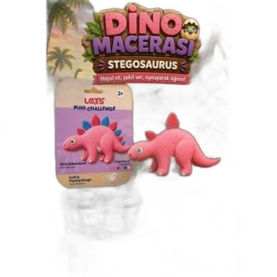LETS OYUN HAMURU DİNO MACERASI STEGOSAURUS 6 RENK 120G