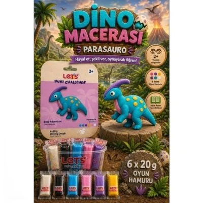 LETS OYUN HAMURU DİNO MACERASI PARASAURO 5 R. 100 GR