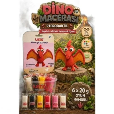 LETS OYUN HAMURU DİNO MACERASI PTERODAKTİL 5 R. 100 GR