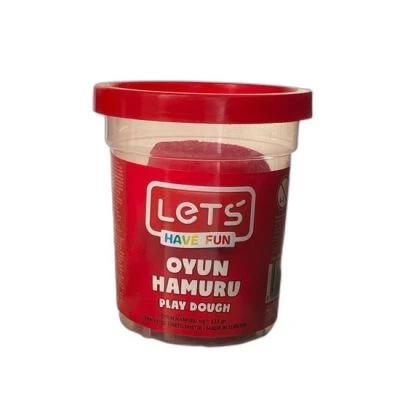 LETS TEK RENK  OYUN HAMURU KIRMIZI 115 GR.(ŞEFFAF BARDAK)
