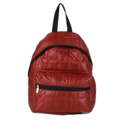 SIRIMSI DERİ KAPİTONELİ SIRT ÇANTASI