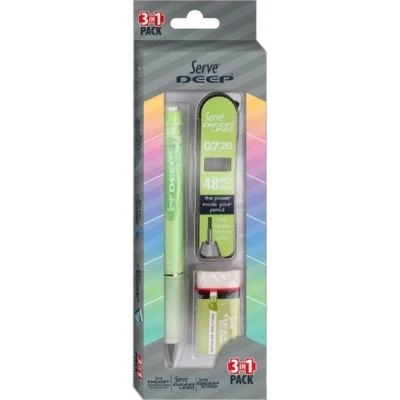SERVE DEEP 3İN1 PAKET 0,7MM VERSATİL KALEM AÇIK YEŞİL
