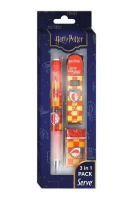 SERVE DEEP DAMALI HARRY POTTER KALEM SİLGİ UÇ GRYFFİNDOR SET