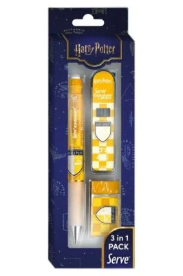 SERVE DEEP DAMALI HARRY POTTER KALEM SİLGİ UÇ HUFFLEPUFF SET