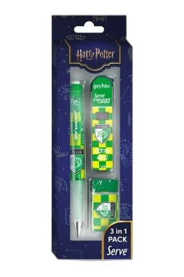 SERVE DEEP DAMALI HARRY POTTER KALEM SİLGİ UÇ SLYTHERİN SET