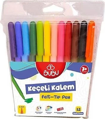 BUBU KEÇELİ KALEM 12'Lİ ŞAPKA TÜP