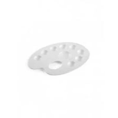 CEOART OVAL PLASTİK PALET BÖLMELİ FIRÇASIZ