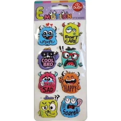 BU-BU EMOTIONS PUFFY STICKERS MONSTERS 9X21